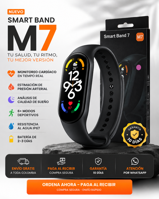 ⌚ SMART BAND M7 · Tu Salud en tu Muñeca | Monitoreo Cardíaco y Presión Arterial