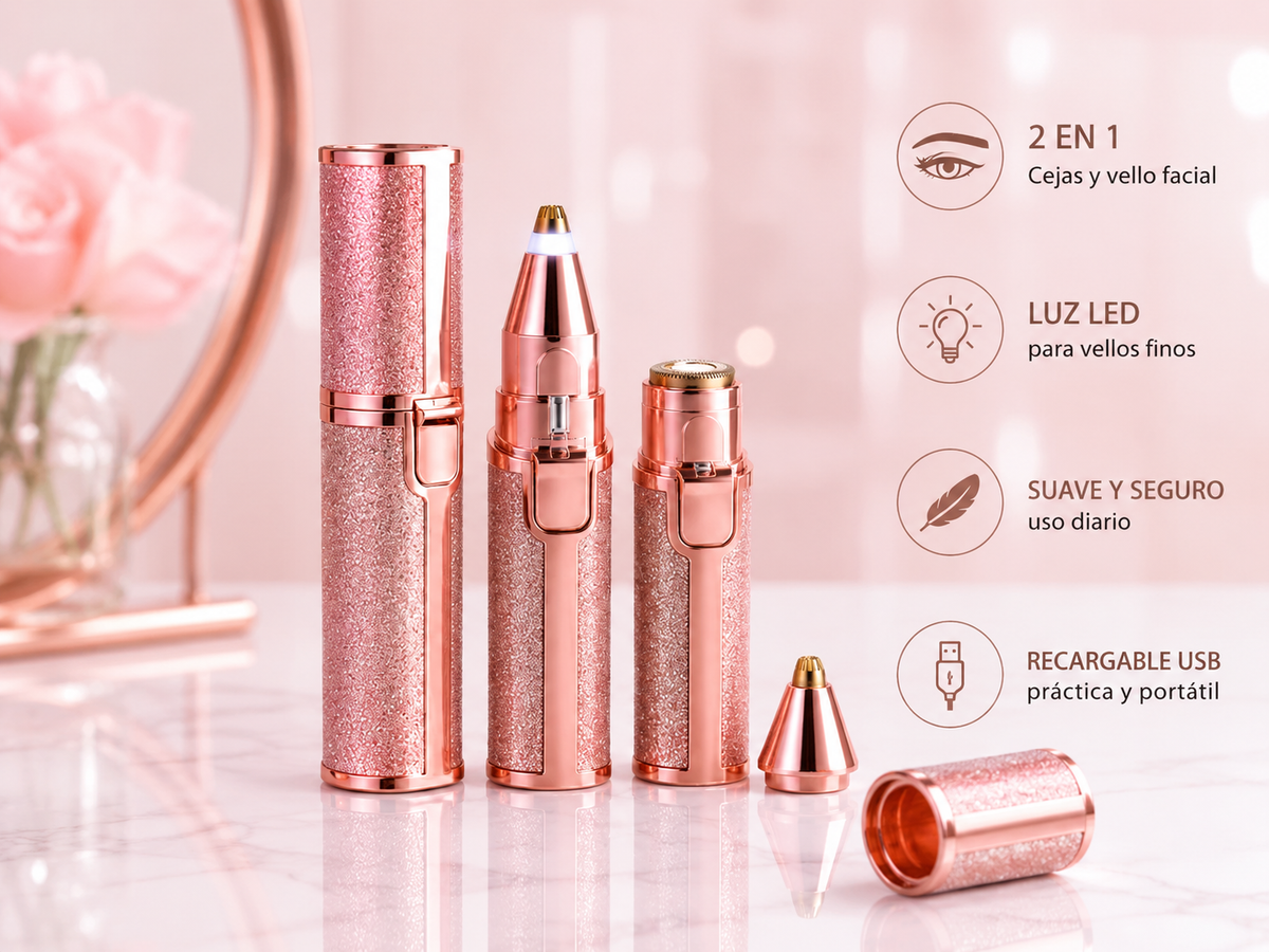 BrowTrim™ 2 en 1 – Depiladora Facial de Precisión