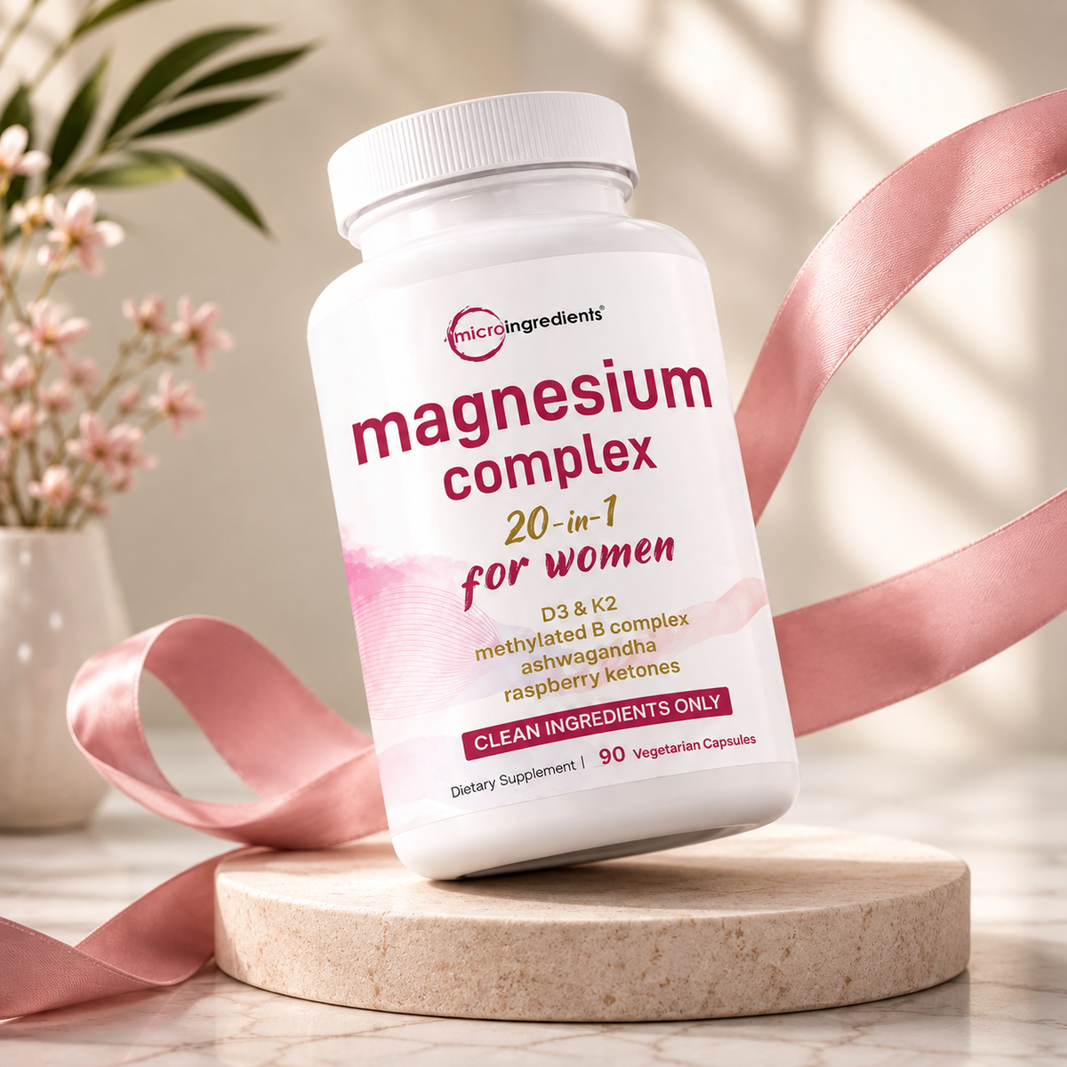 Magnesium Complex 20 en 1 para Mujeres | Bienestar Integral | 90 Cápsulas Vegetarianas