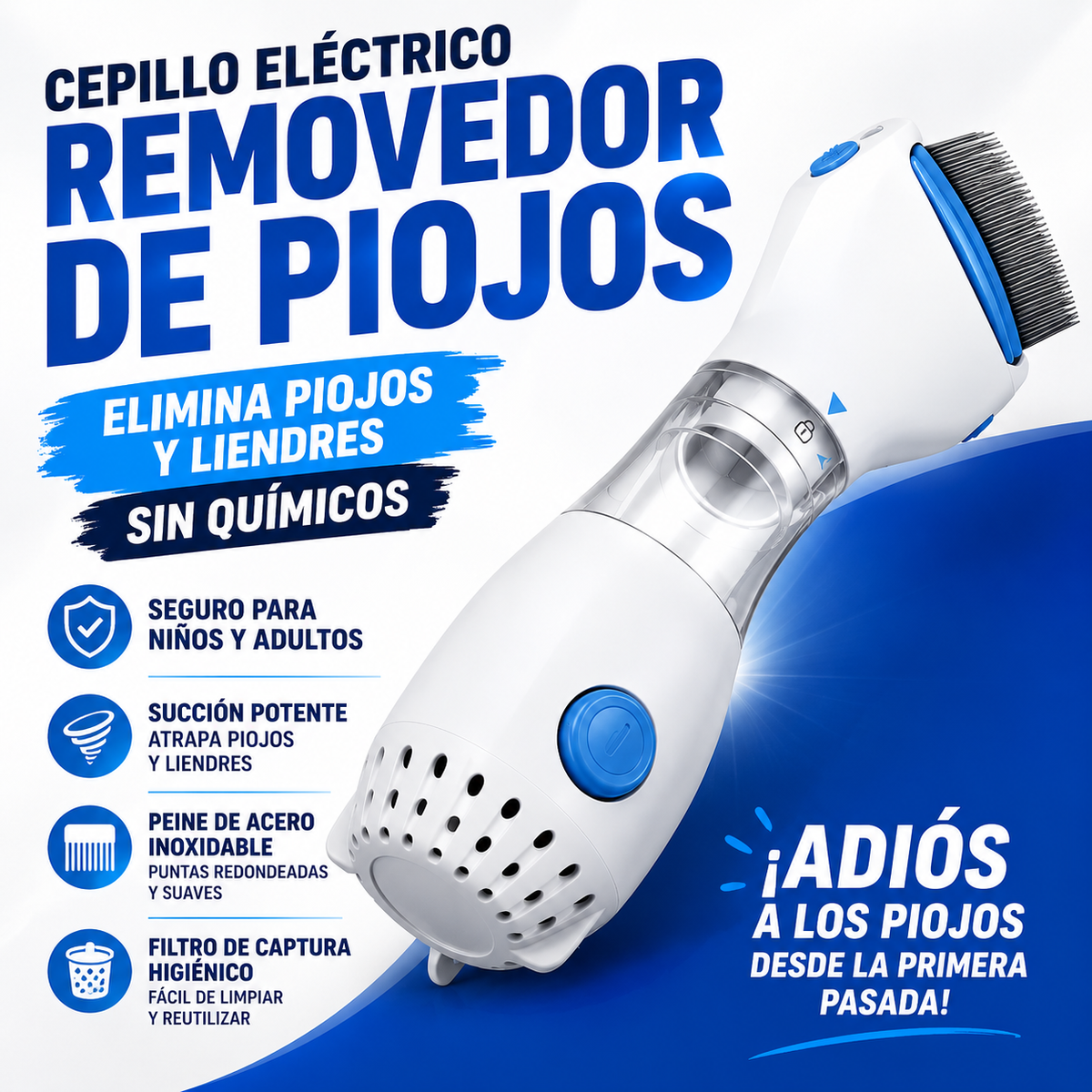 Aspiradora Quita Piojos y Liendres - Aspiramax Plus