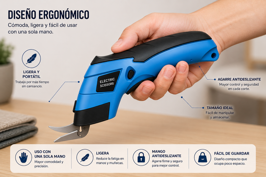 Tijera Electrica Recargable + Repuesto - SwiftCut™
